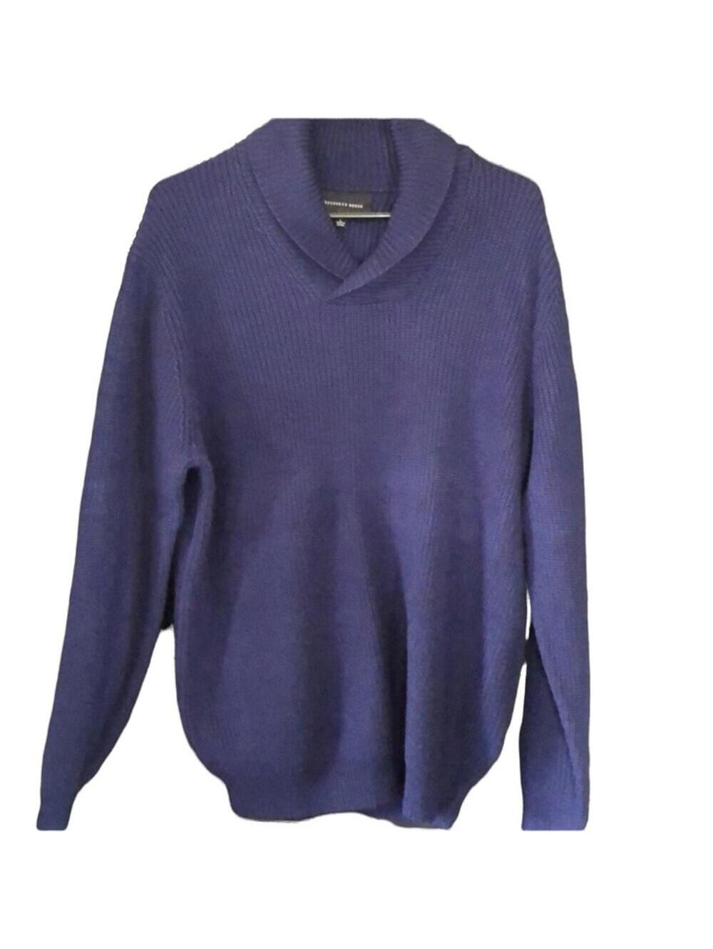 Geoffrey Beene | Men's Navy Blue Long Sleeve Sweater | Size Large | NWOT | 0086